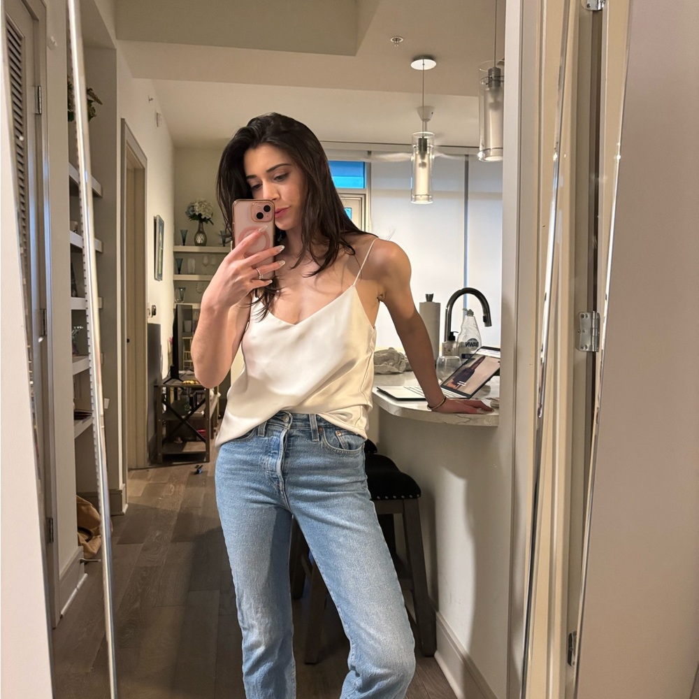 Club Monaco Ivory Satin Cami